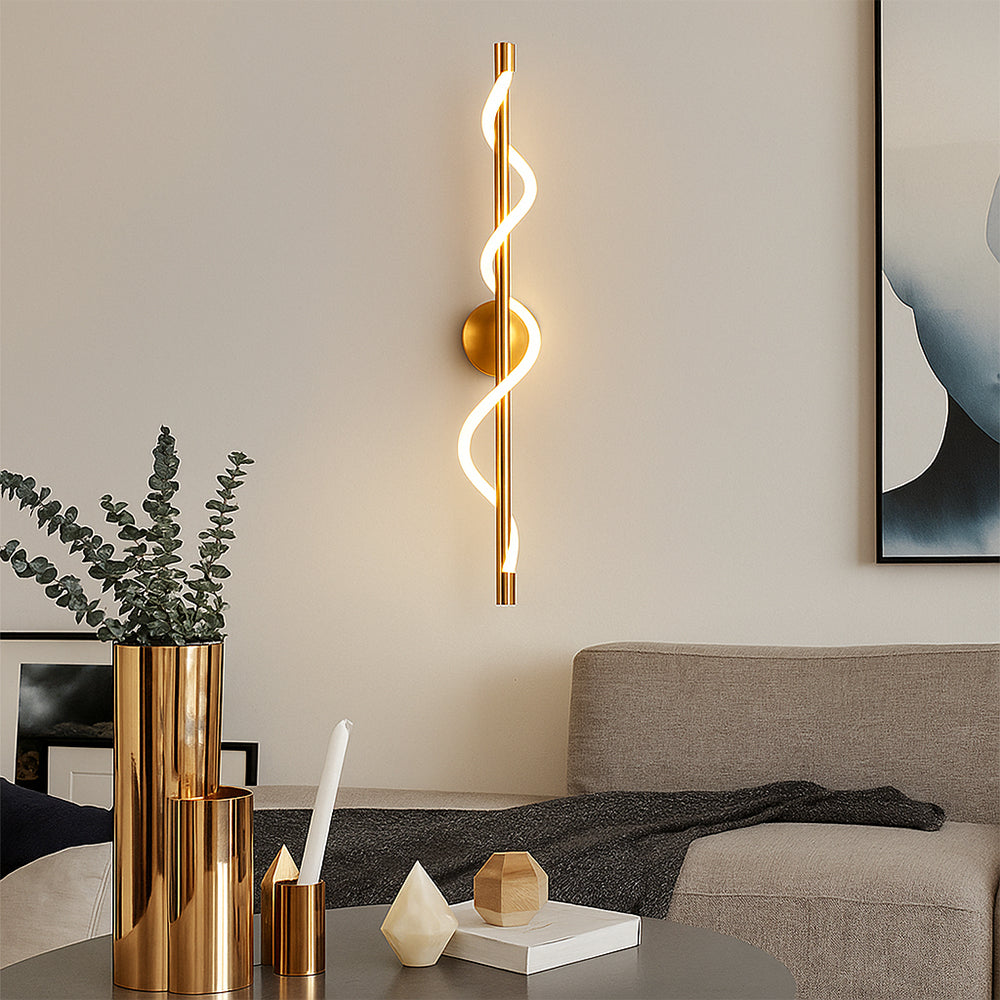 Lampada da parete a curva lineare