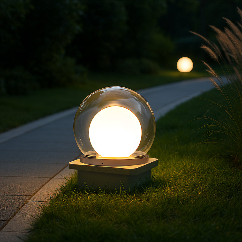 Lampada lunare a pilastro solare