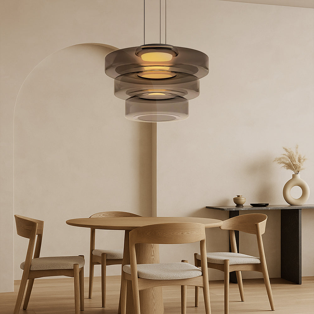 Lampada a sospensione Bauhaus in vetro danese