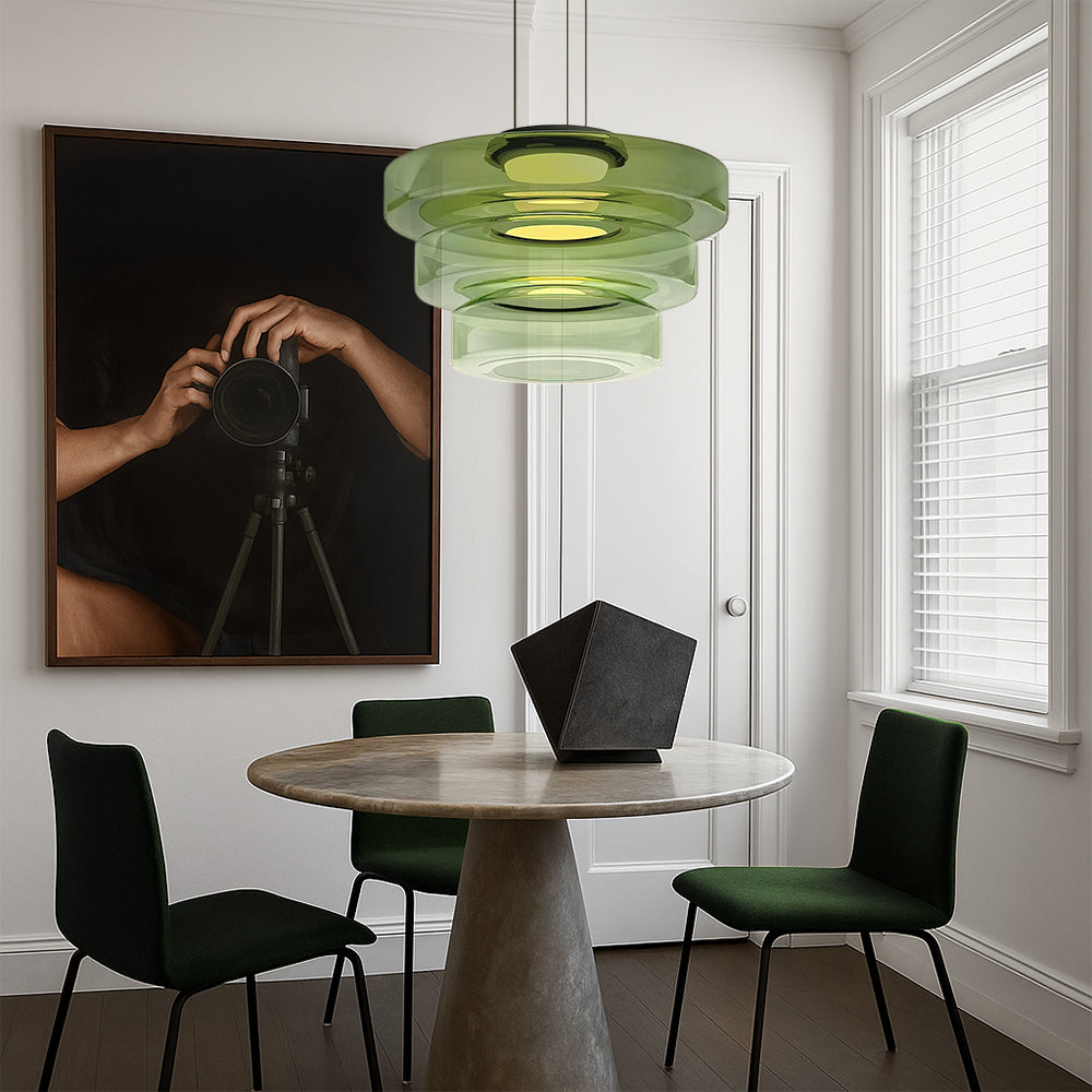 Lampada a sospensione Bauhaus in vetro danese