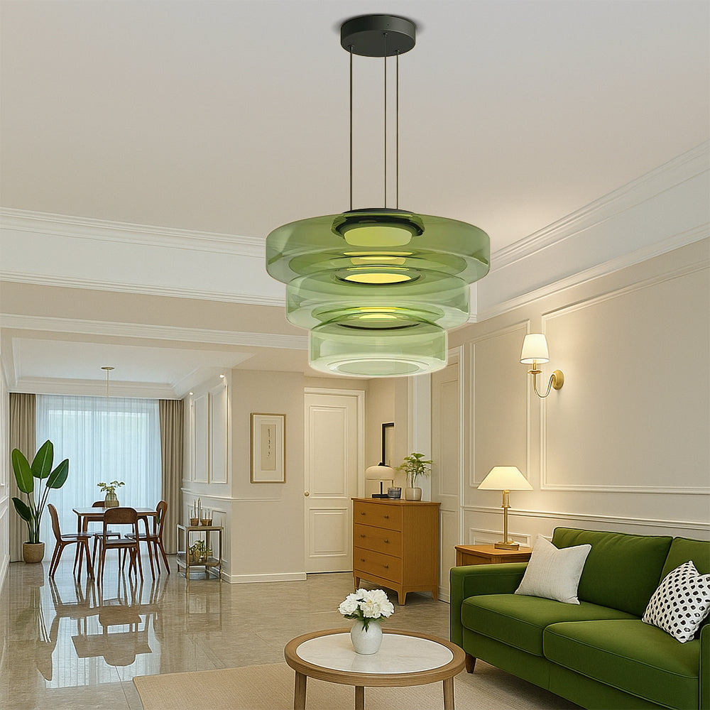 Lampada a sospensione Bauhaus in vetro danese