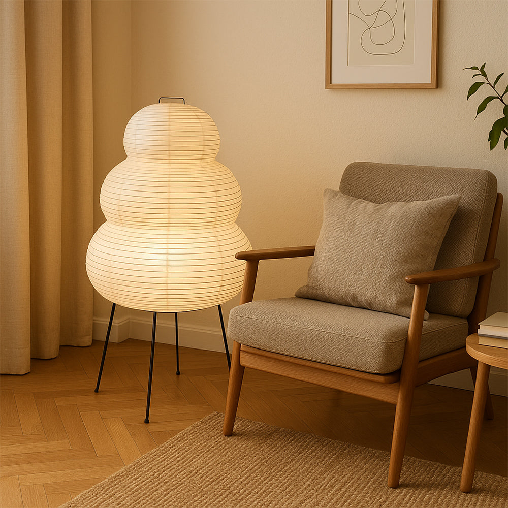 Lampada da tavolo in carta di riso