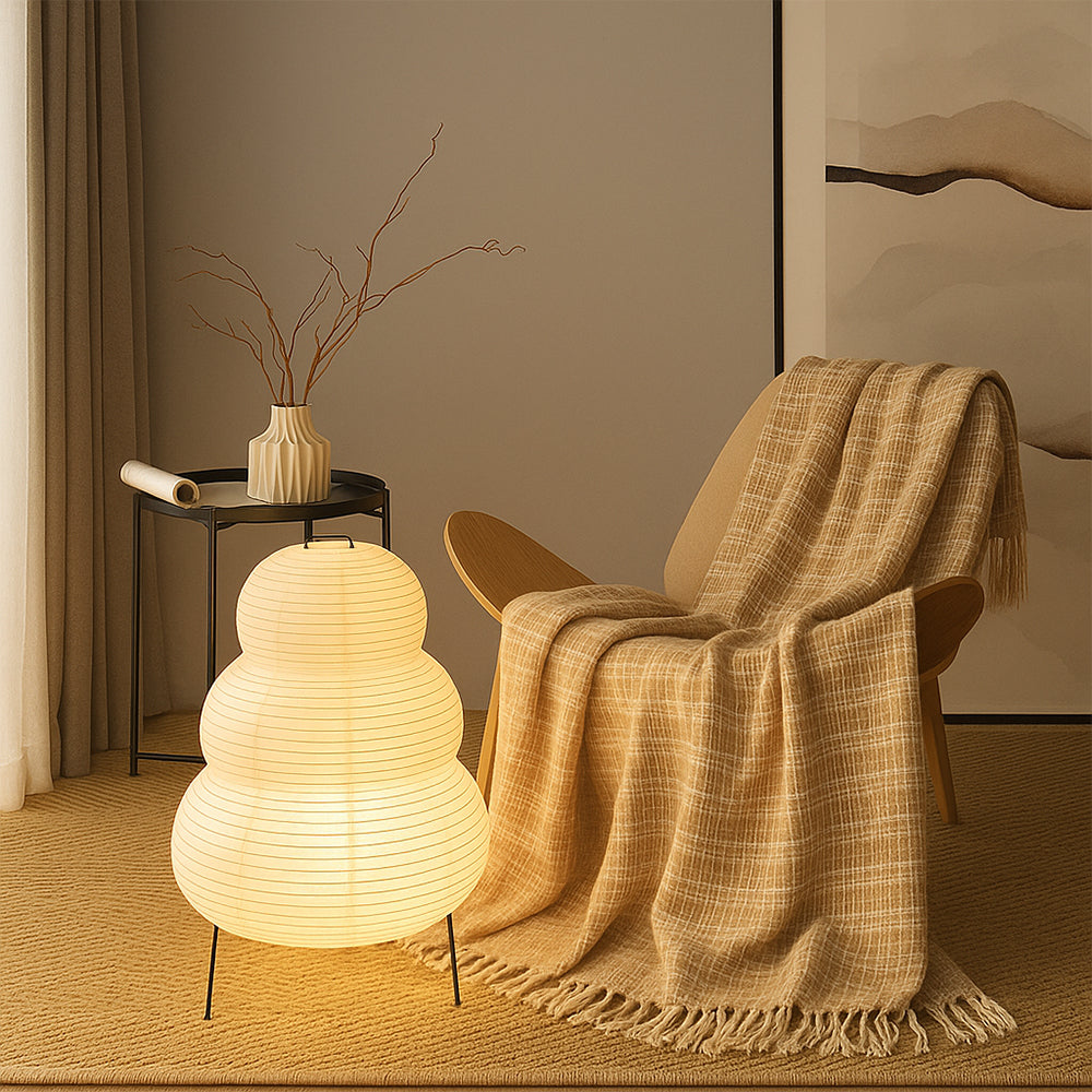 Lampada da tavolo in carta di riso