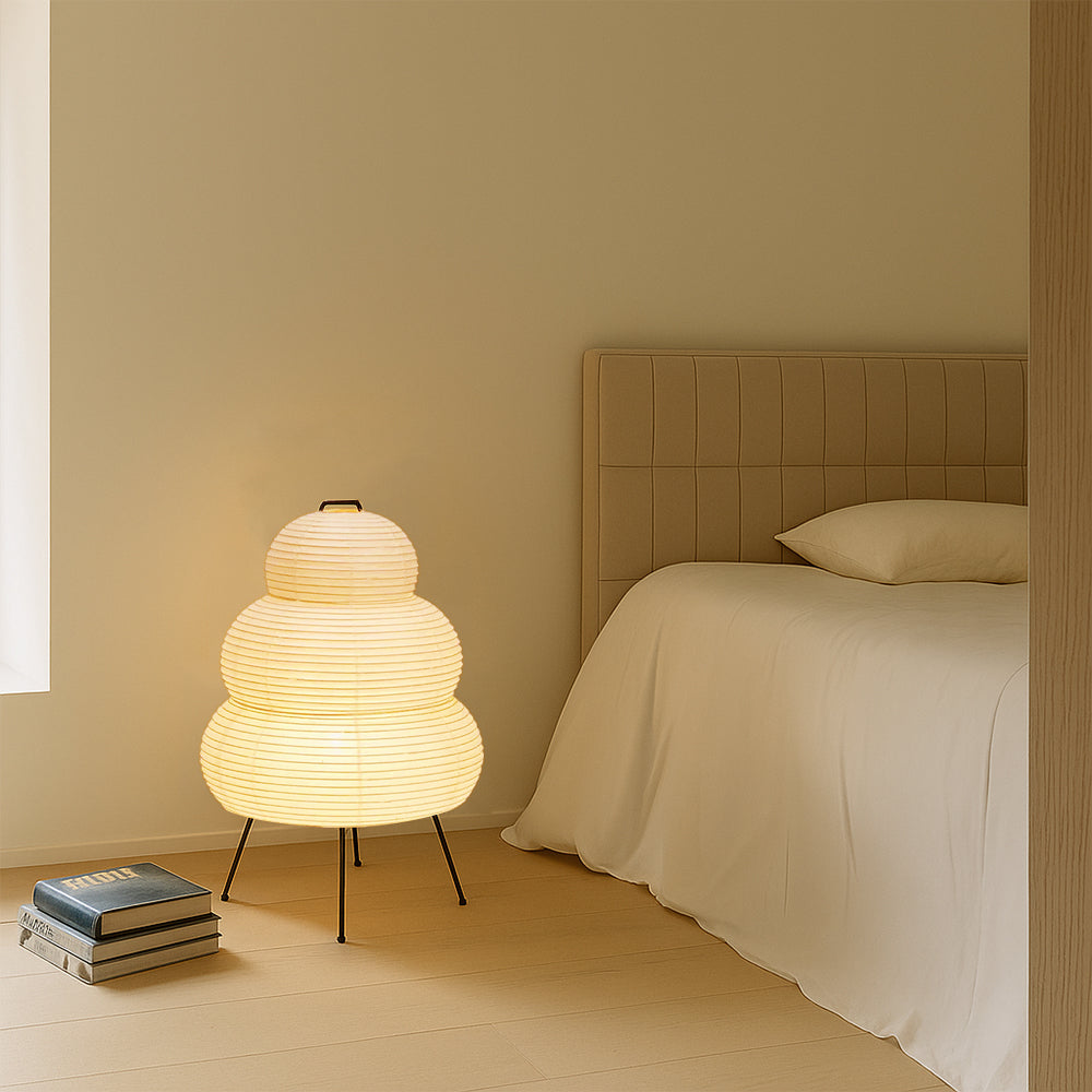 Lampada da tavolo in carta di riso