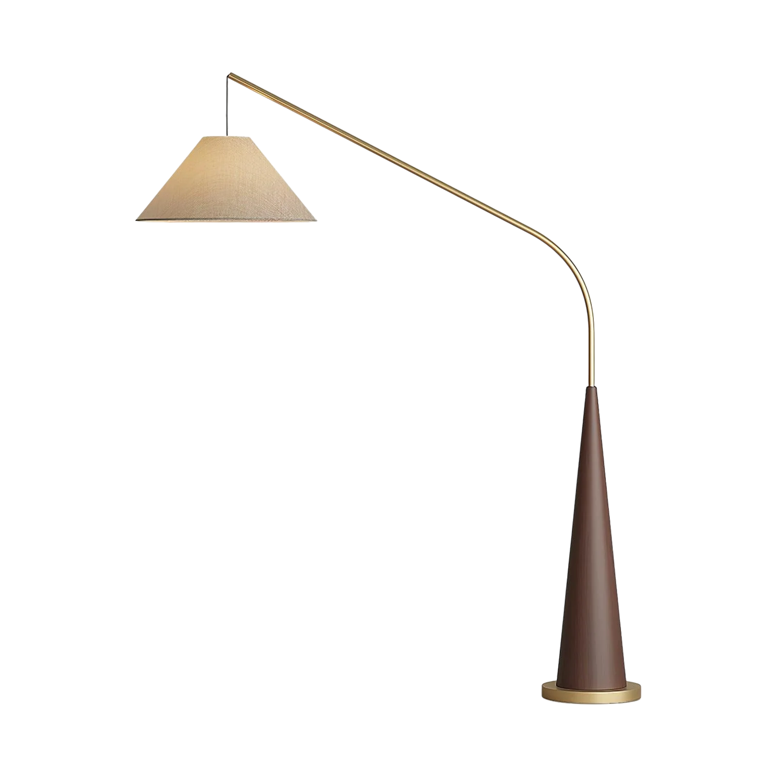 Lampada da terra ad arco in legno di Charle