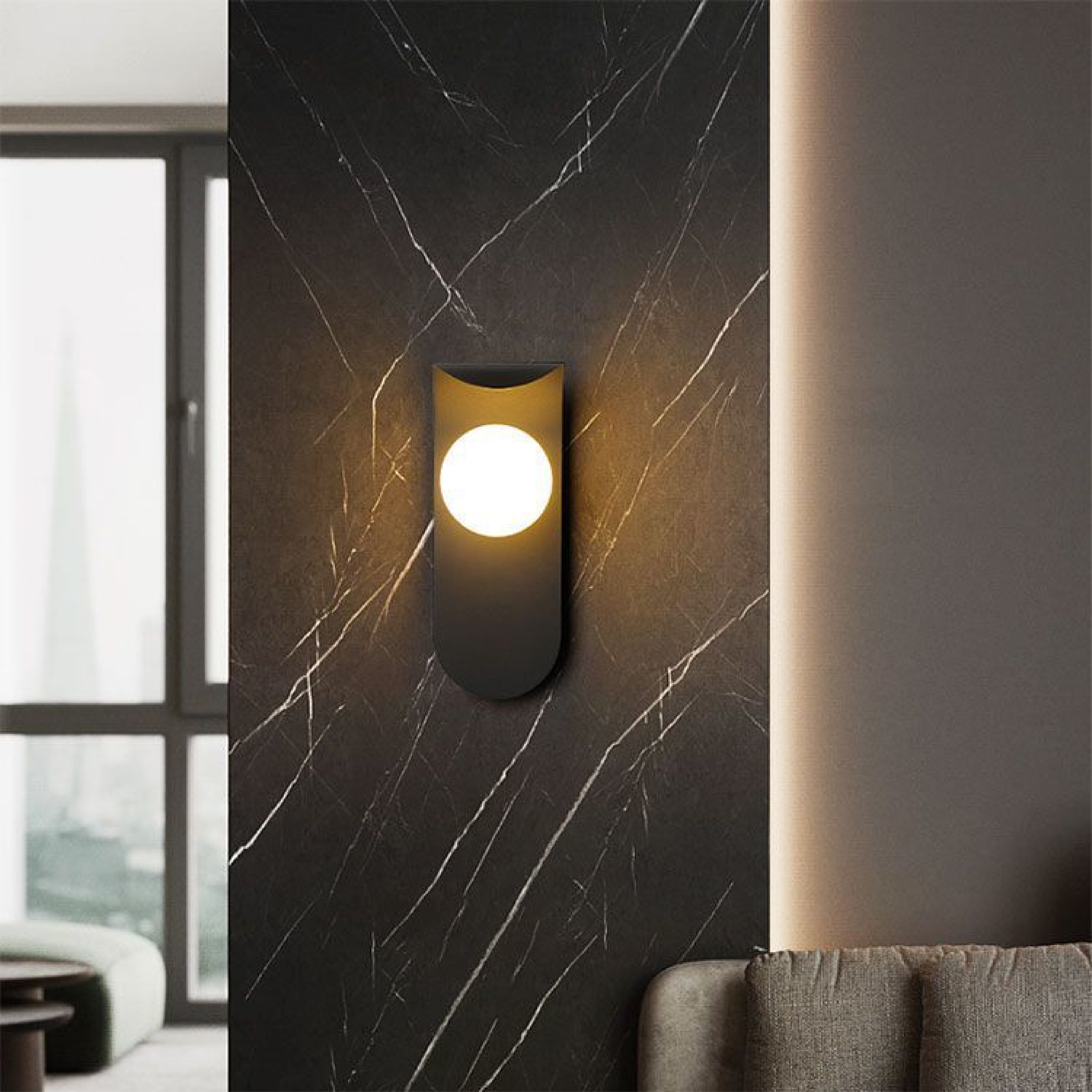 Lampada da parete a montaggio scandinavo
