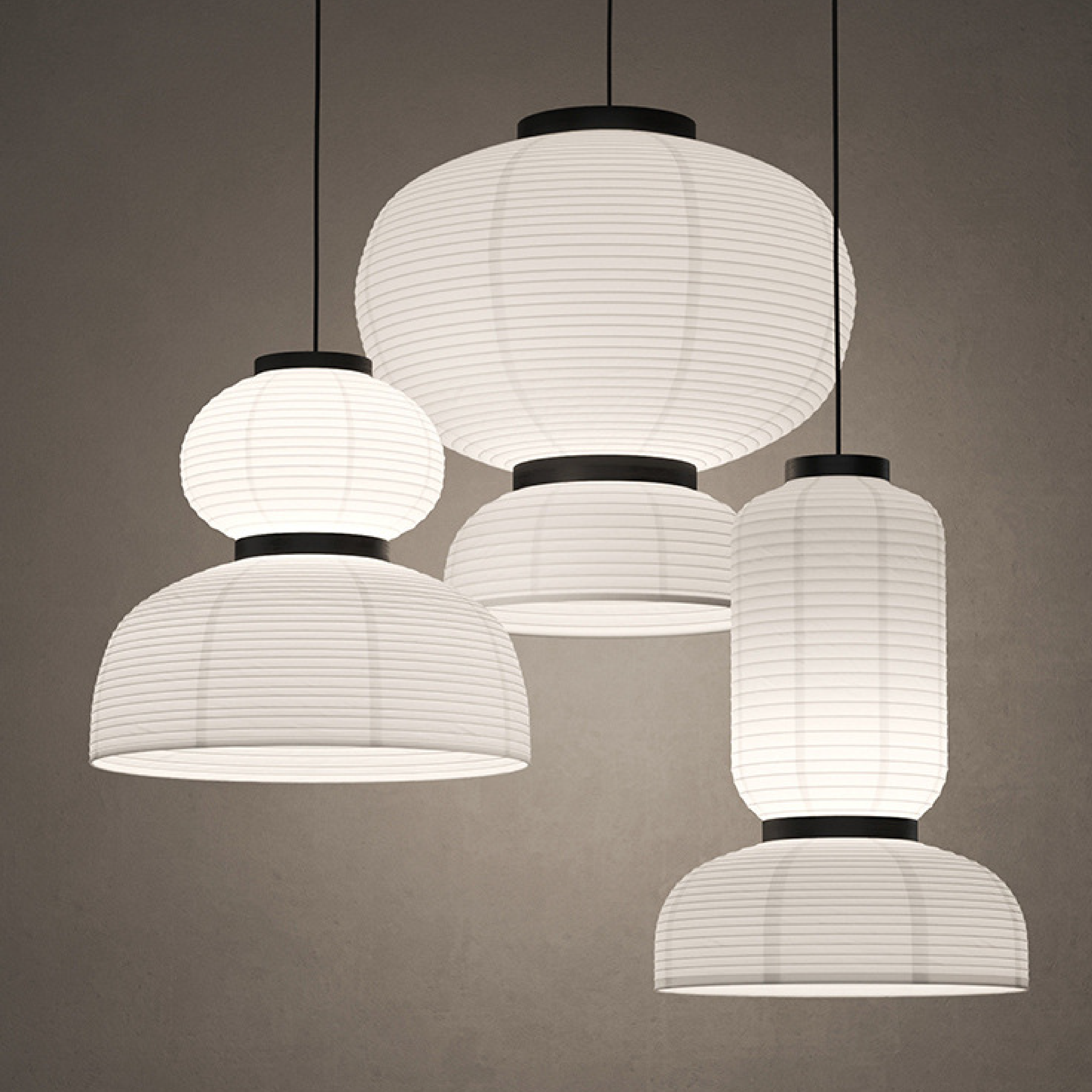 Lampada a sospensione giapponese Wabi Sabi