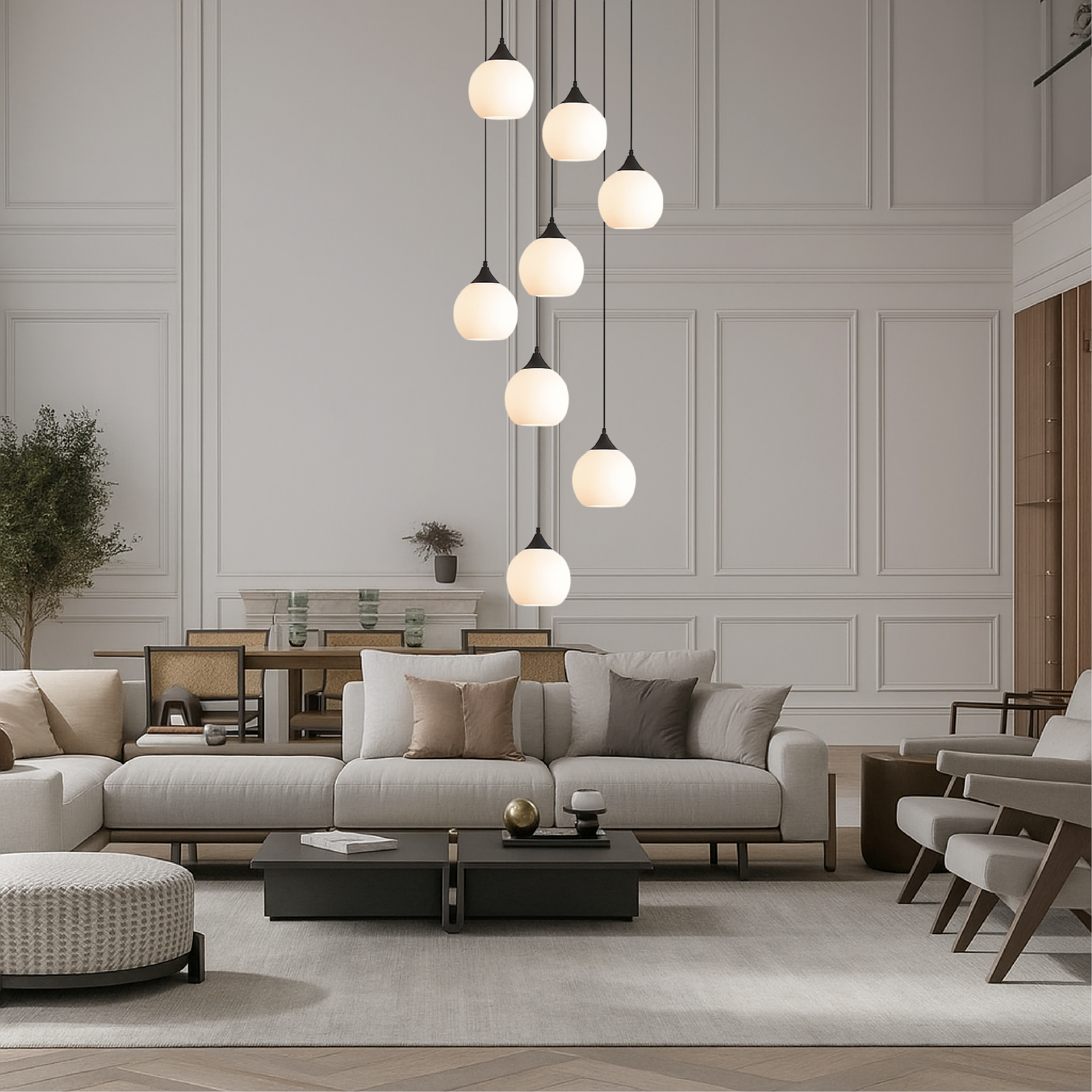 Lampadario per scale di Villa Gade
