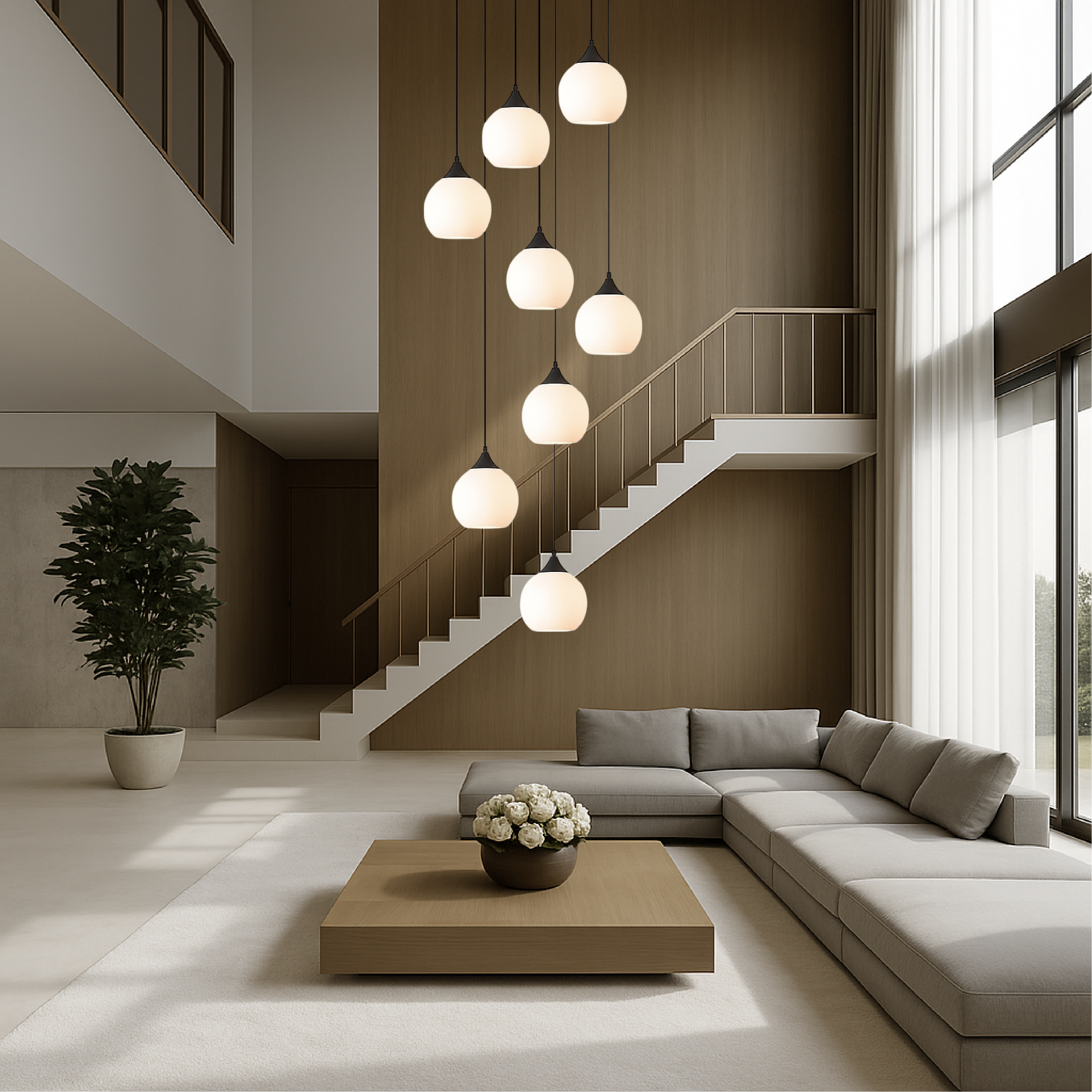 Lampadario per scale di Villa Gade