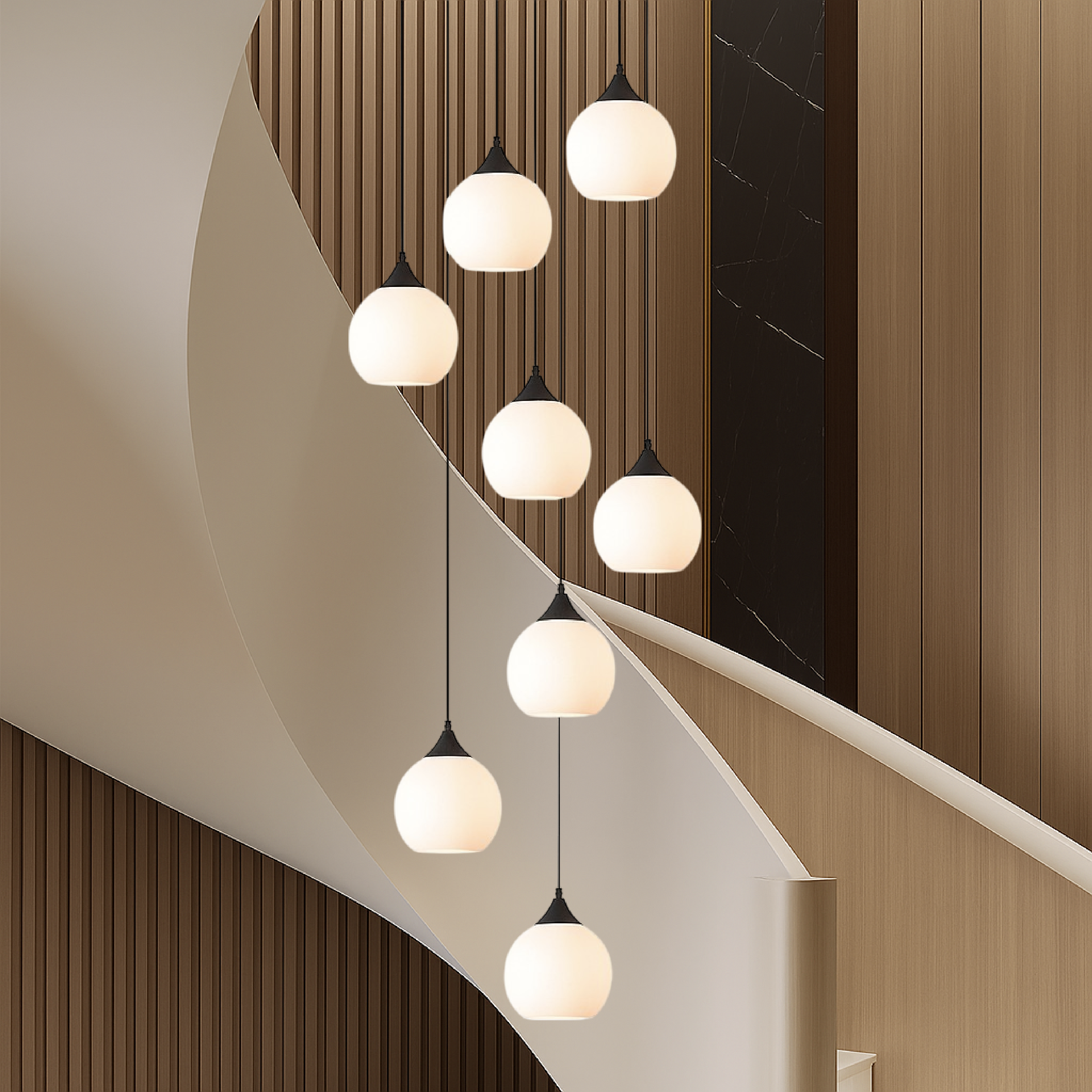 Lampadario per scale di Villa Gade