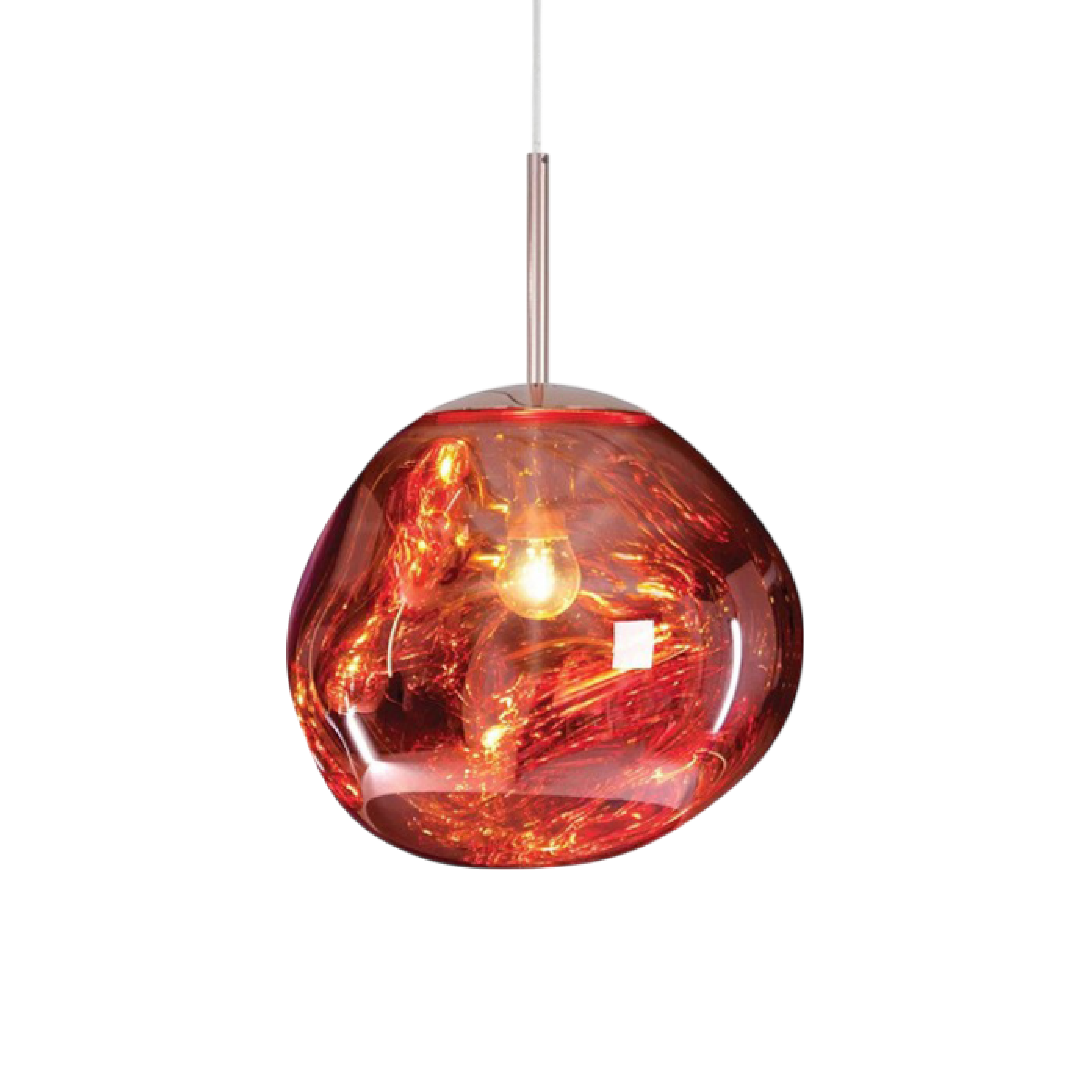 Lampada a sospensione in vetro fuso