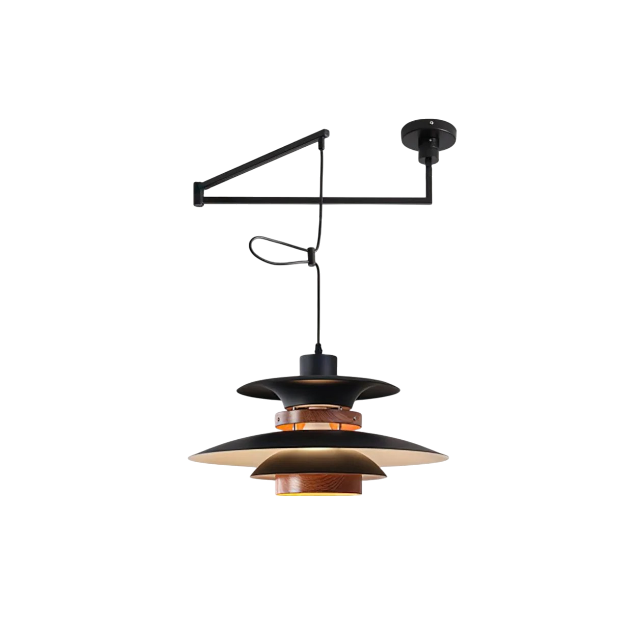 Lampada a sospensione a braccio oscillante Merado