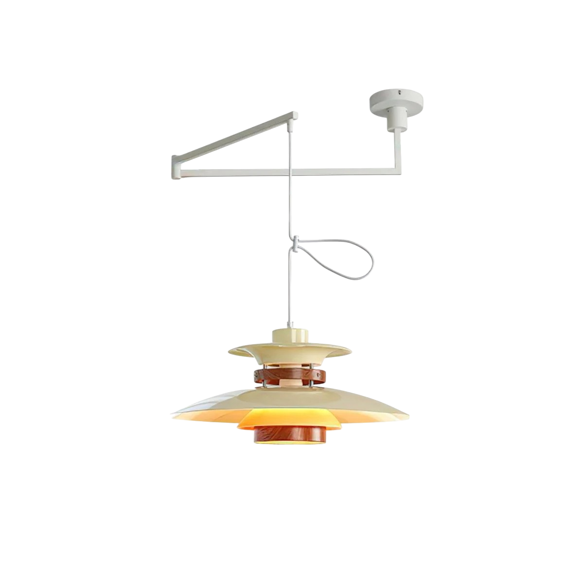 Lampada a sospensione a braccio oscillante Merado