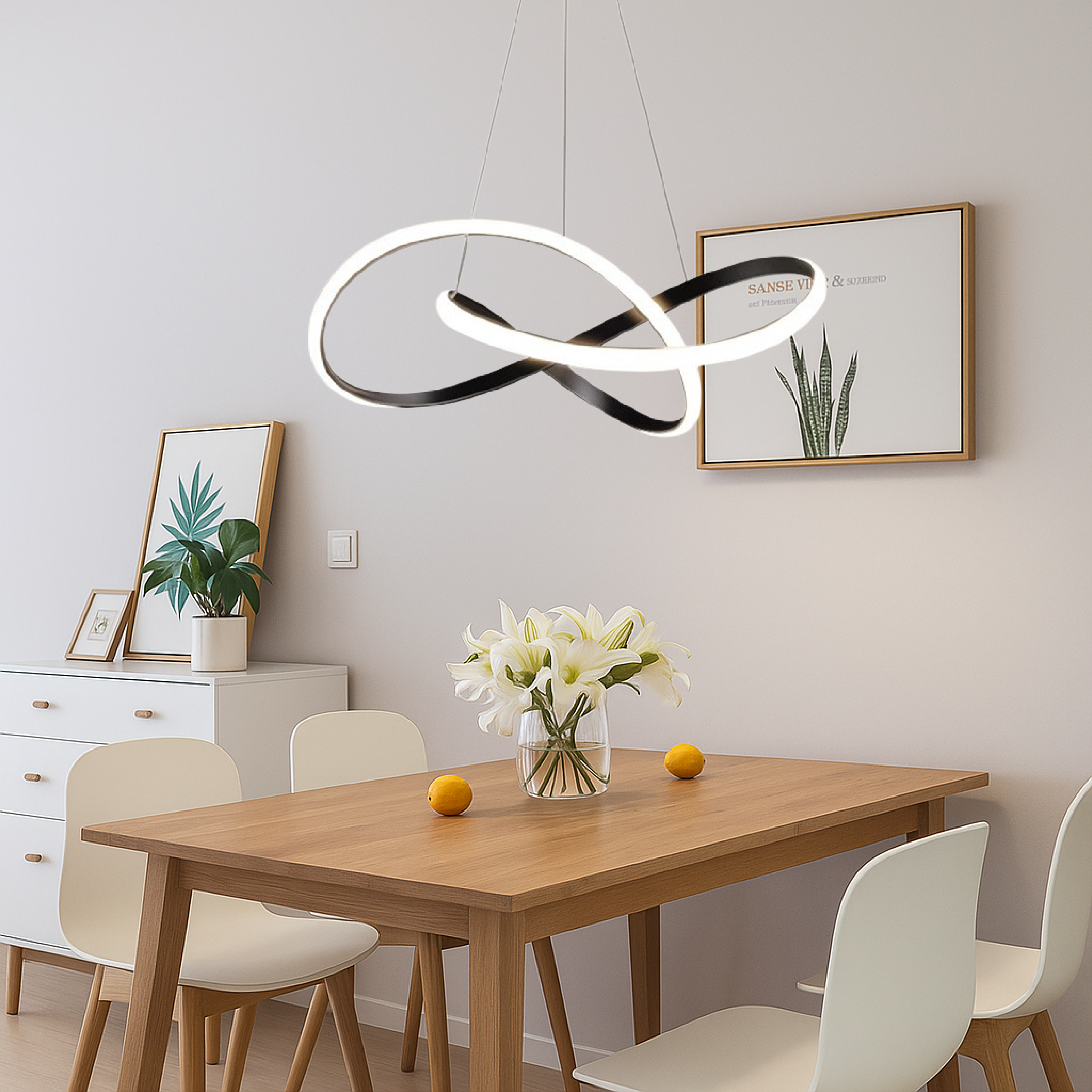 Luce a sospensione per sala da pranzo moderna