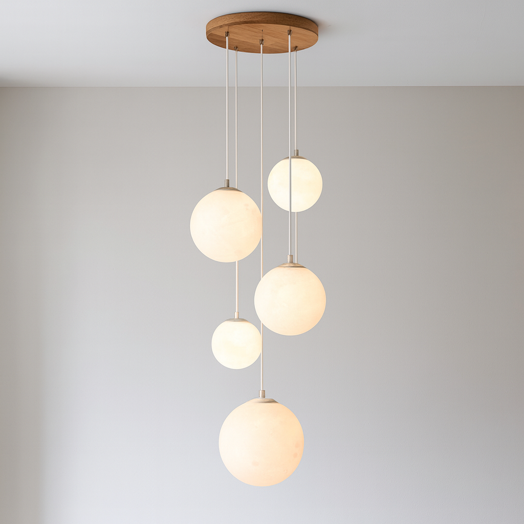 Lampadario nordico per scale Moonlamp
