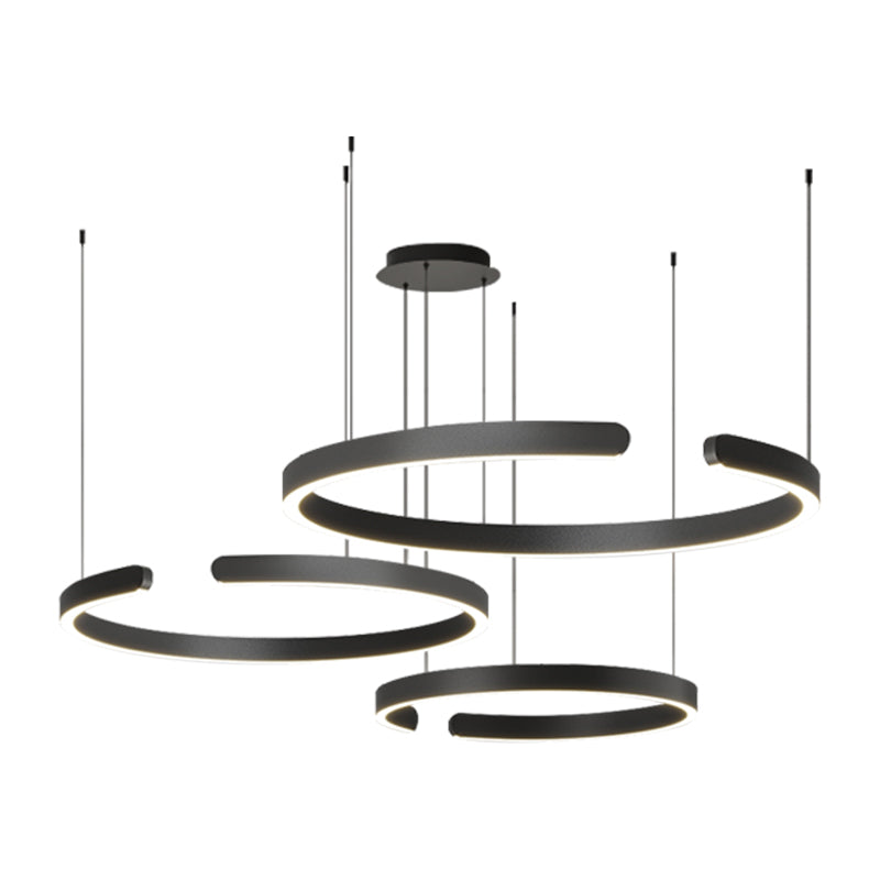 Lampada a sospensione nordica a 3 anelli