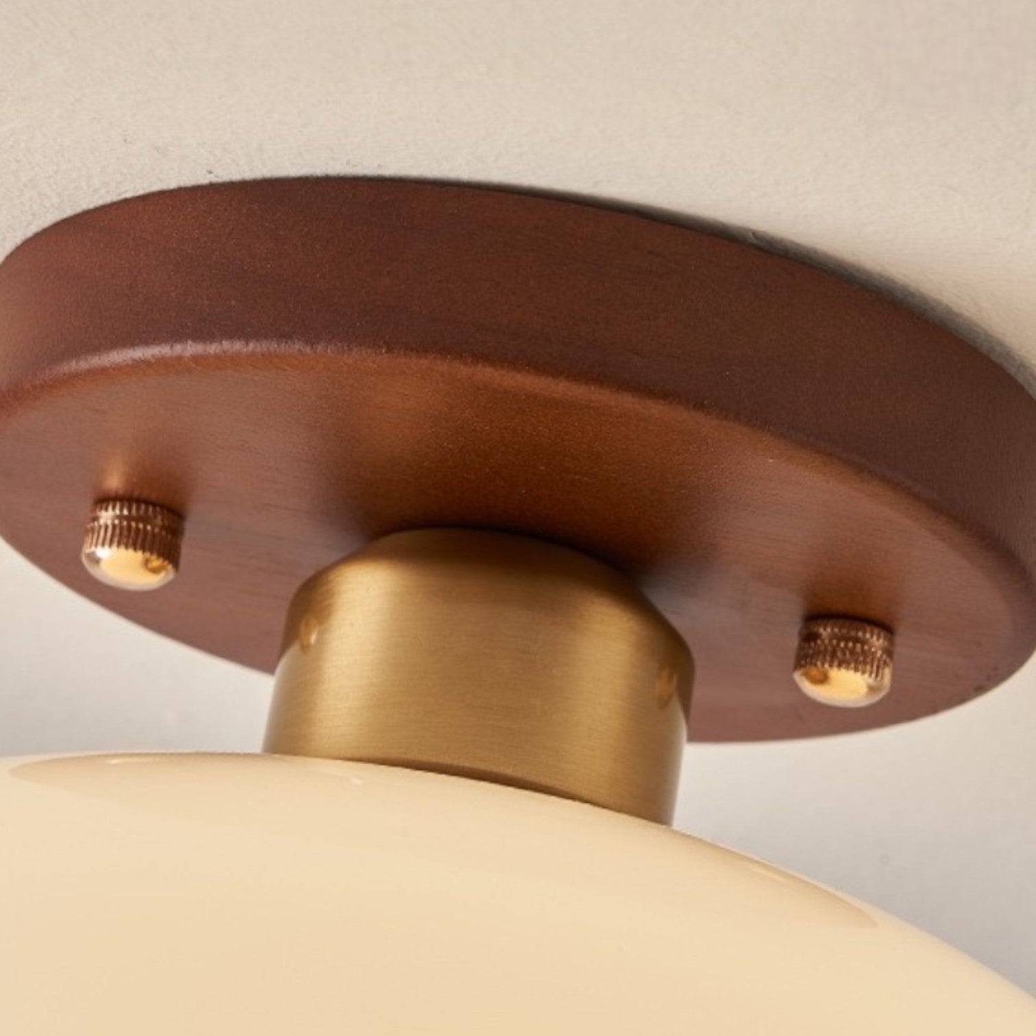 Plafoniera Bauhaus francese in crema