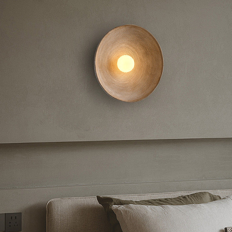 Lampada da parete giapponese in legno