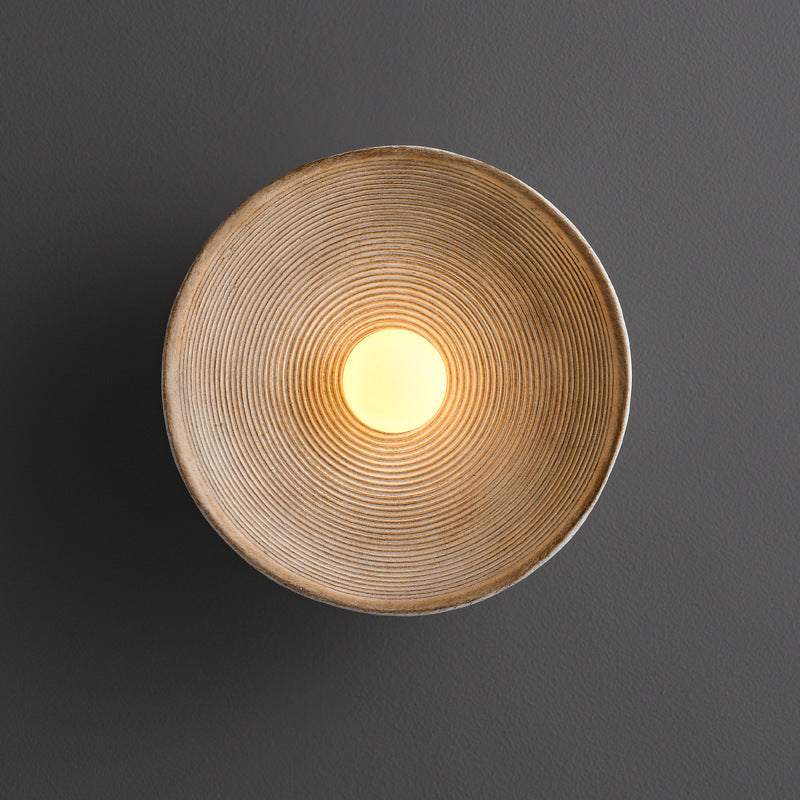 Lampada da parete giapponese in legno