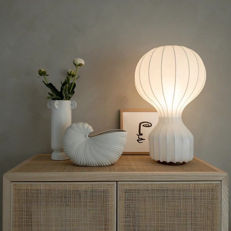 Lampada da tavolo in seta Wabi Sabi