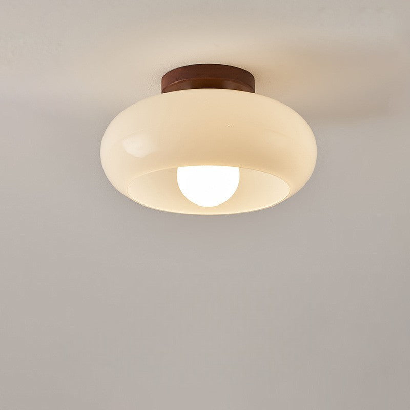 Plafoniera Bauhaus francese in crema