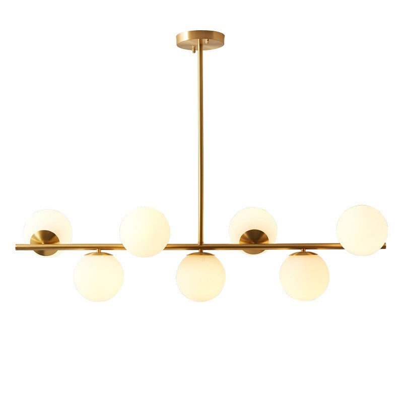 Lampadario da tavolo dorato per la cucina