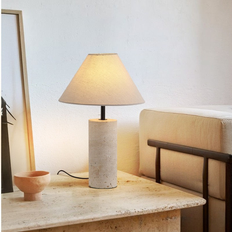 Lampada da tavolo Lorie Marble + Linen