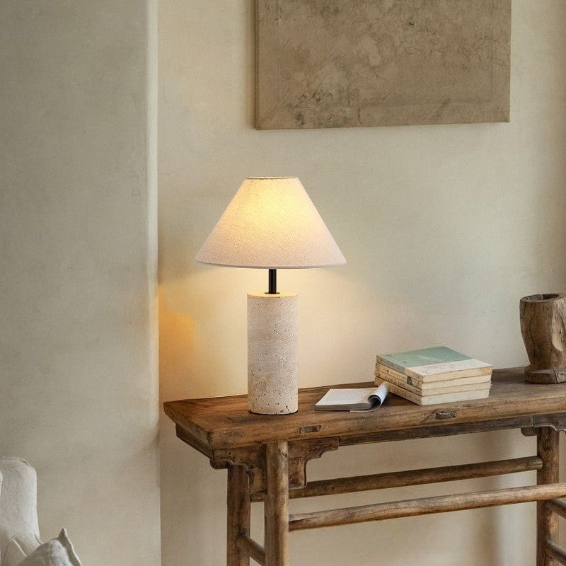 Lampada da tavolo Lorie Marble + Linen