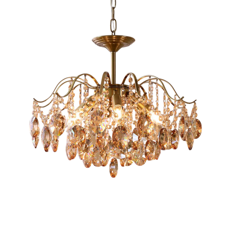 Lampadario retrò in cristallo