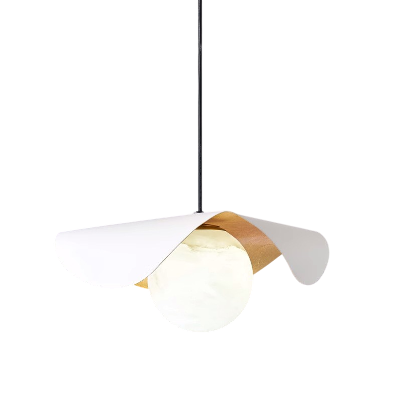 Lampada a sospensione a sfera in marmo spagnolo