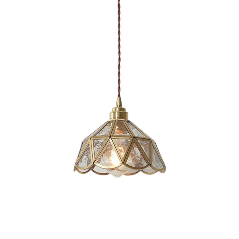 Luce a sospensione in vetro vintage