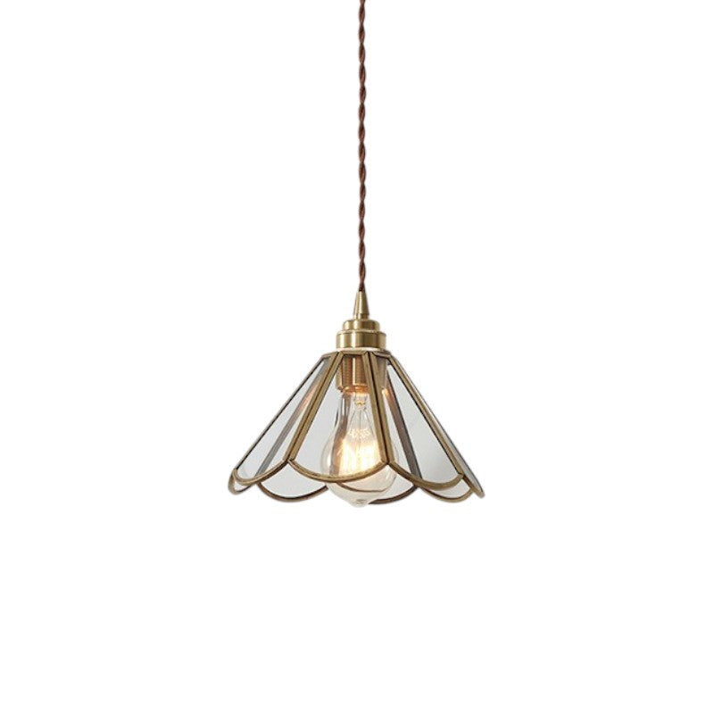 Luce a sospensione in vetro vintage