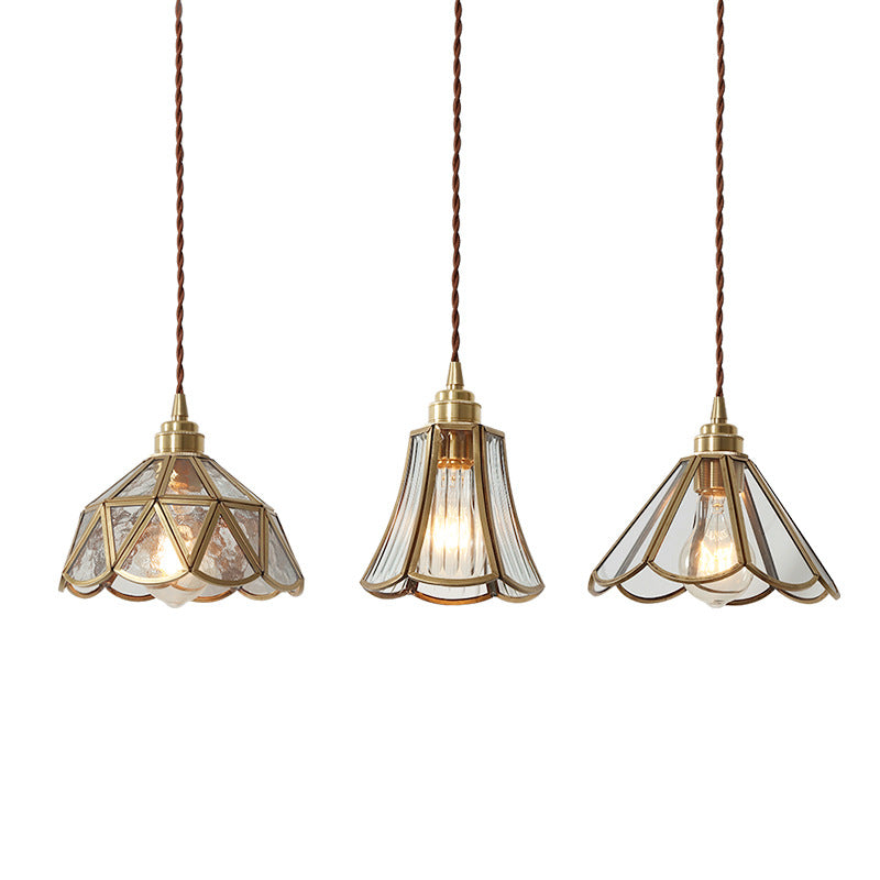 Luce a sospensione in vetro vintage