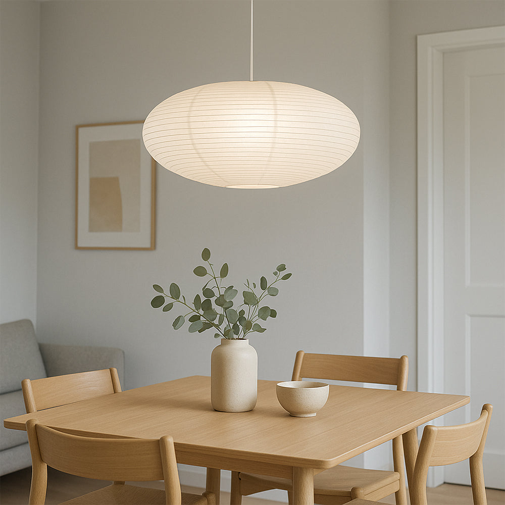 Luce a sospensione in carta di Wabi