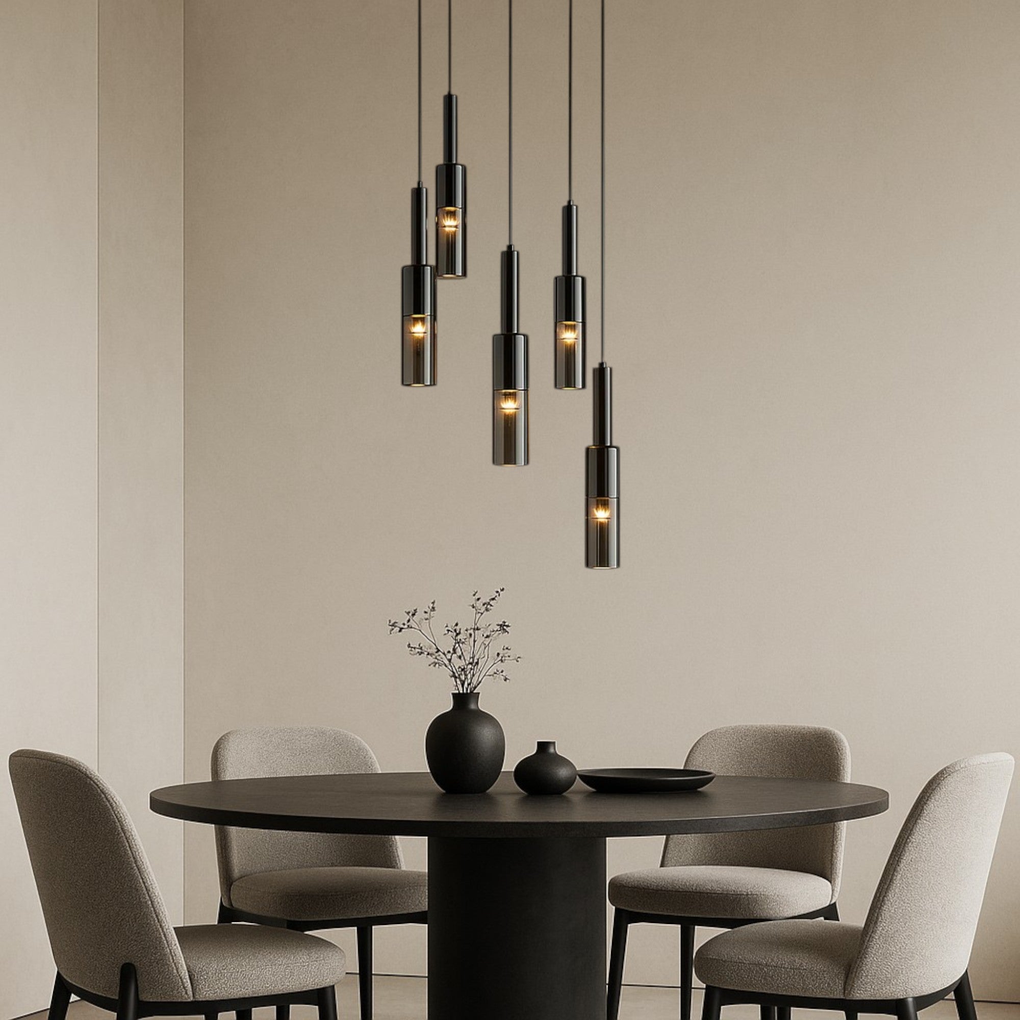 Luce a sospensione cilindrica di lusso