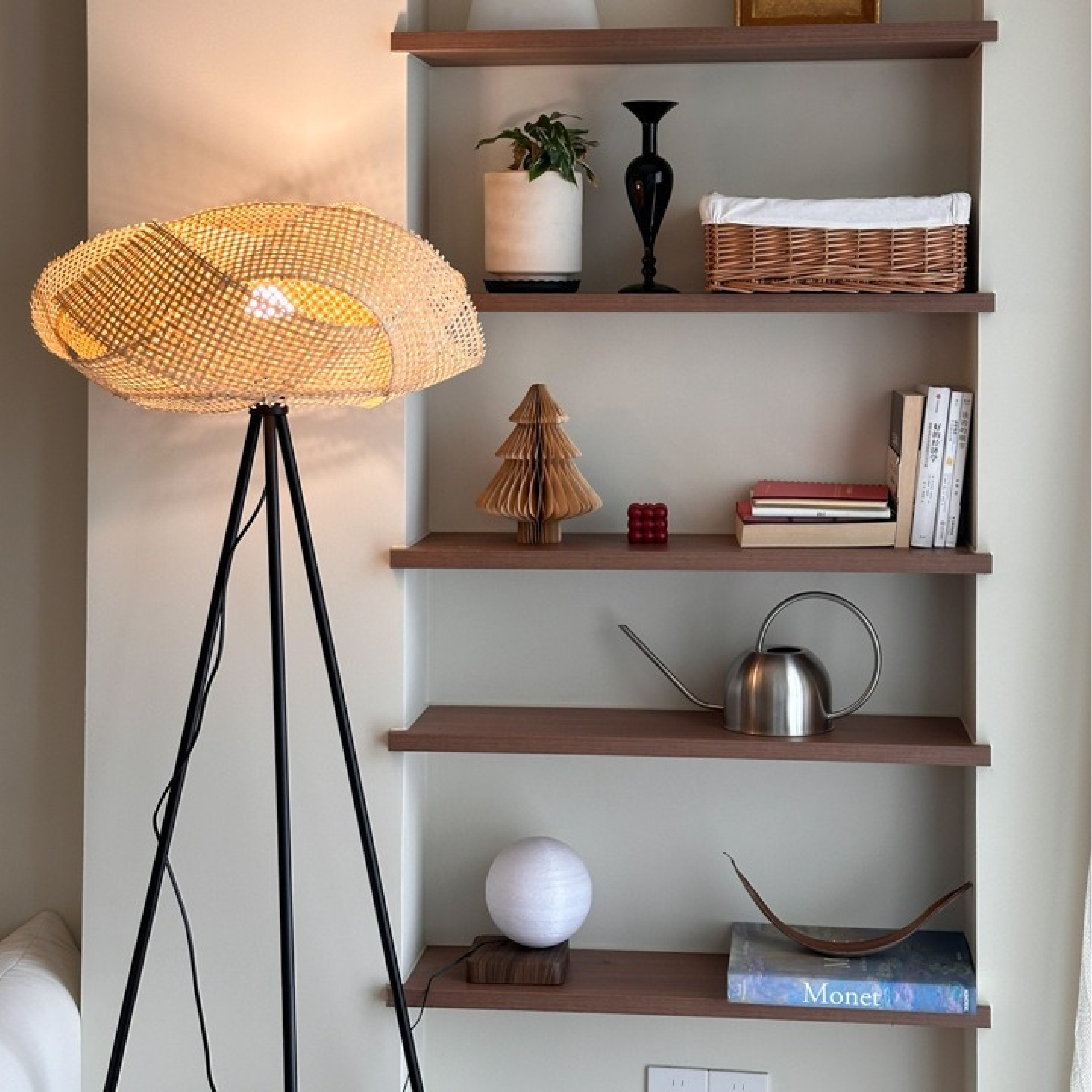 Lampada da terra in bambù