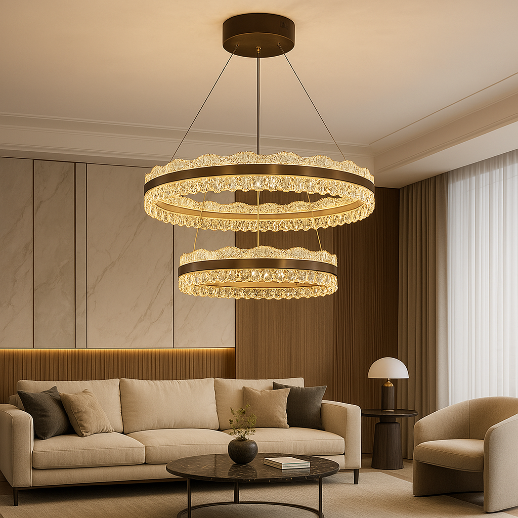 Lampadario a 2 strati