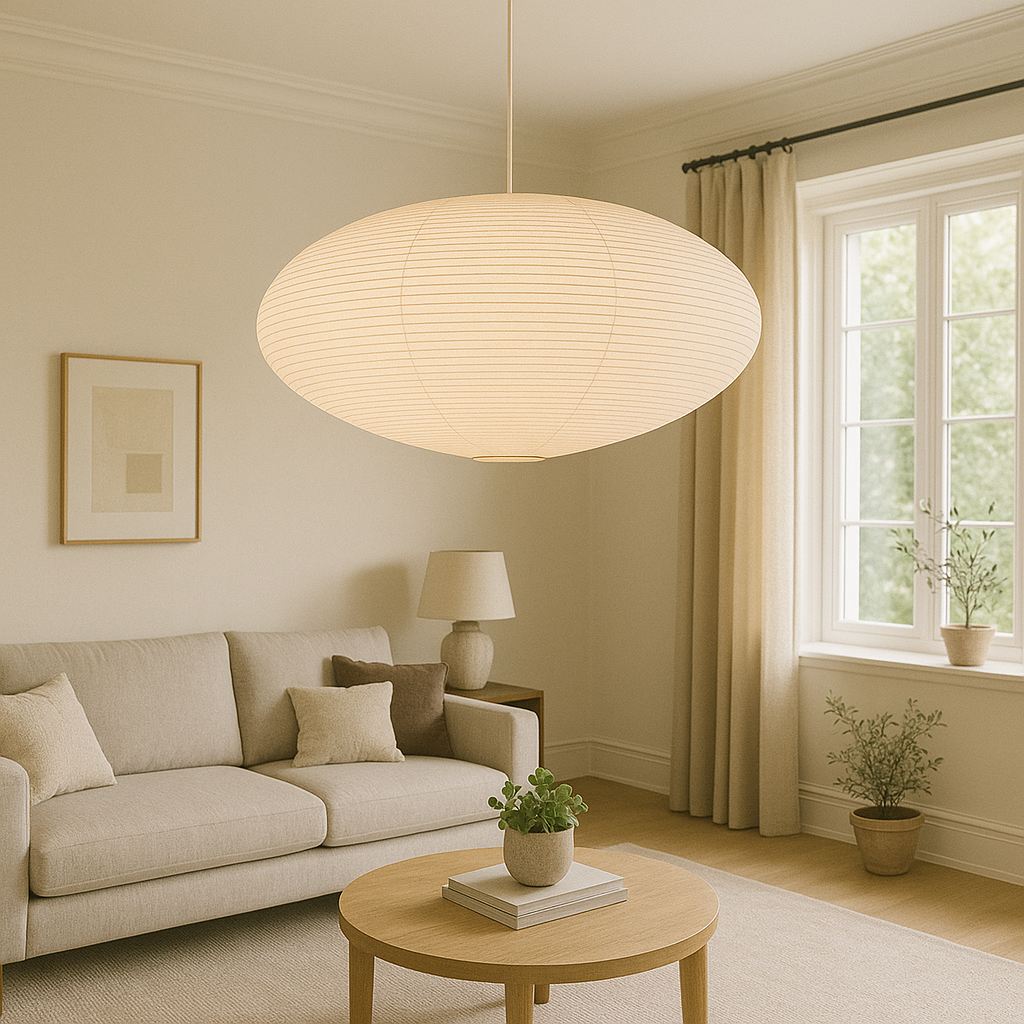 Luce a sospensione in carta di Wabi