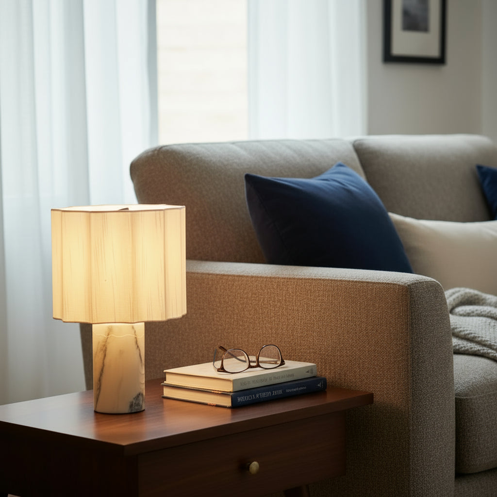 Lampada da tavolo in marmo Mirna