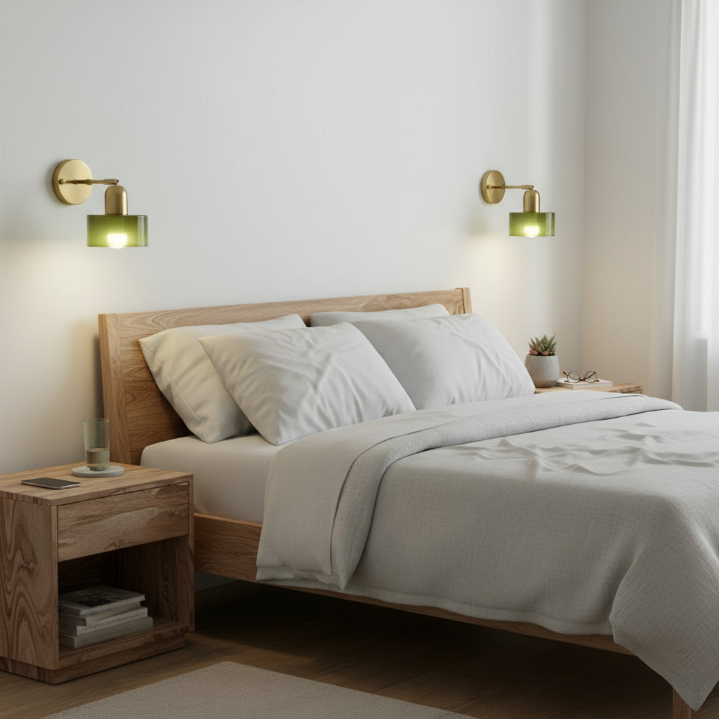 Applique Bauhaus in vetro colorato