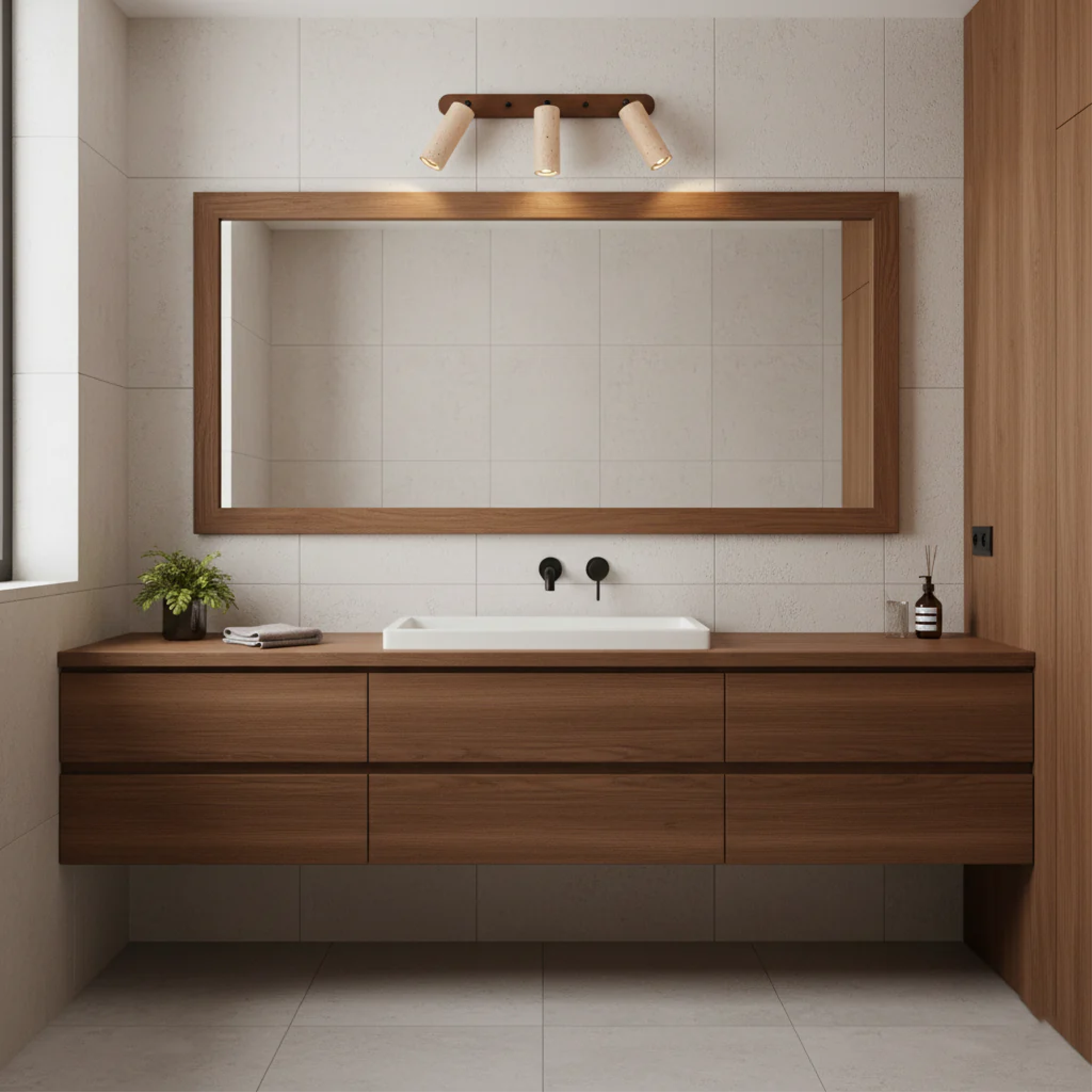 Applique rotanti in travertino