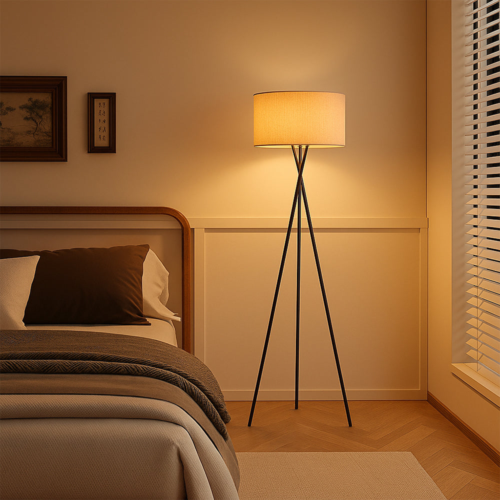 Lampada da terra in seta