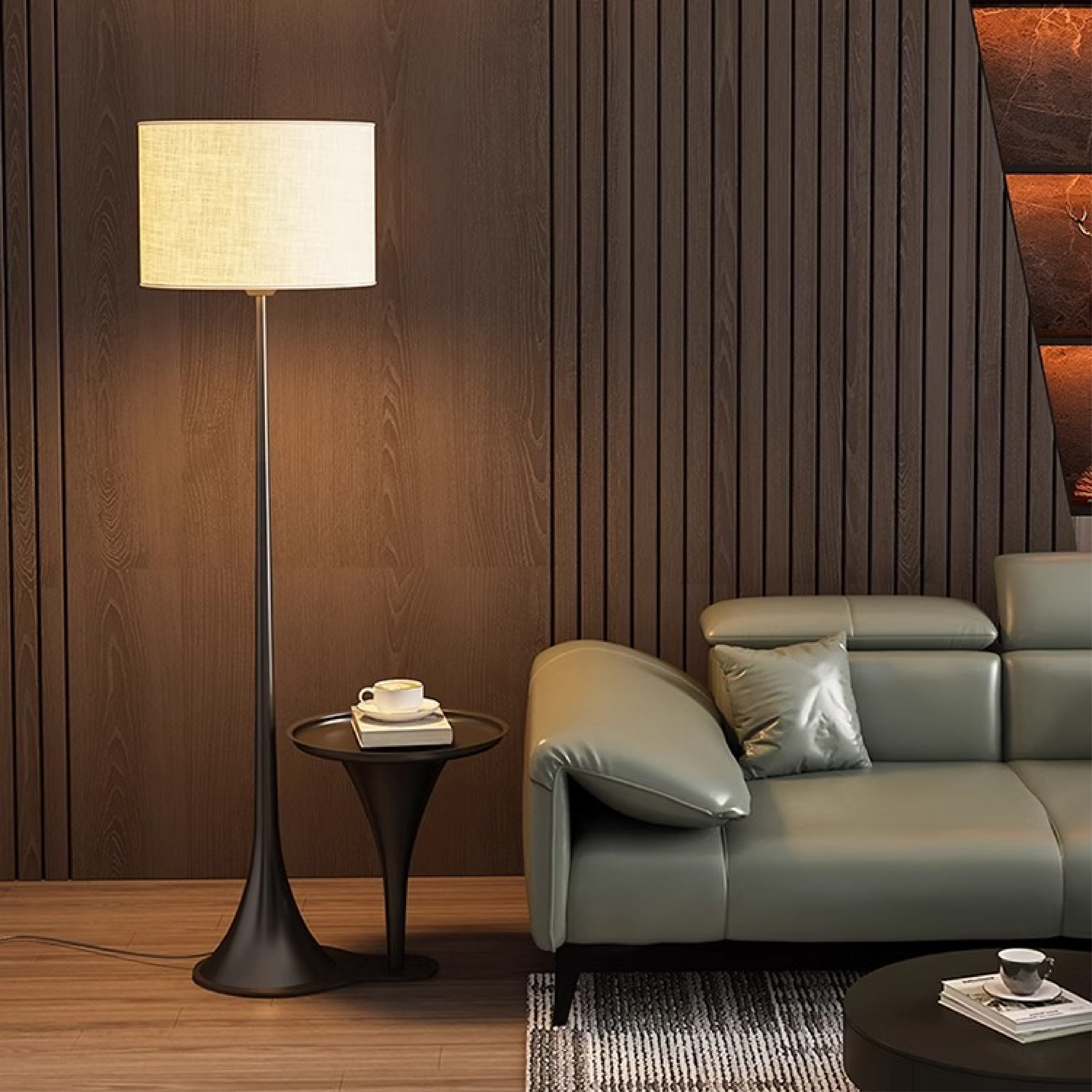 Lampada da terra in seta di Andero