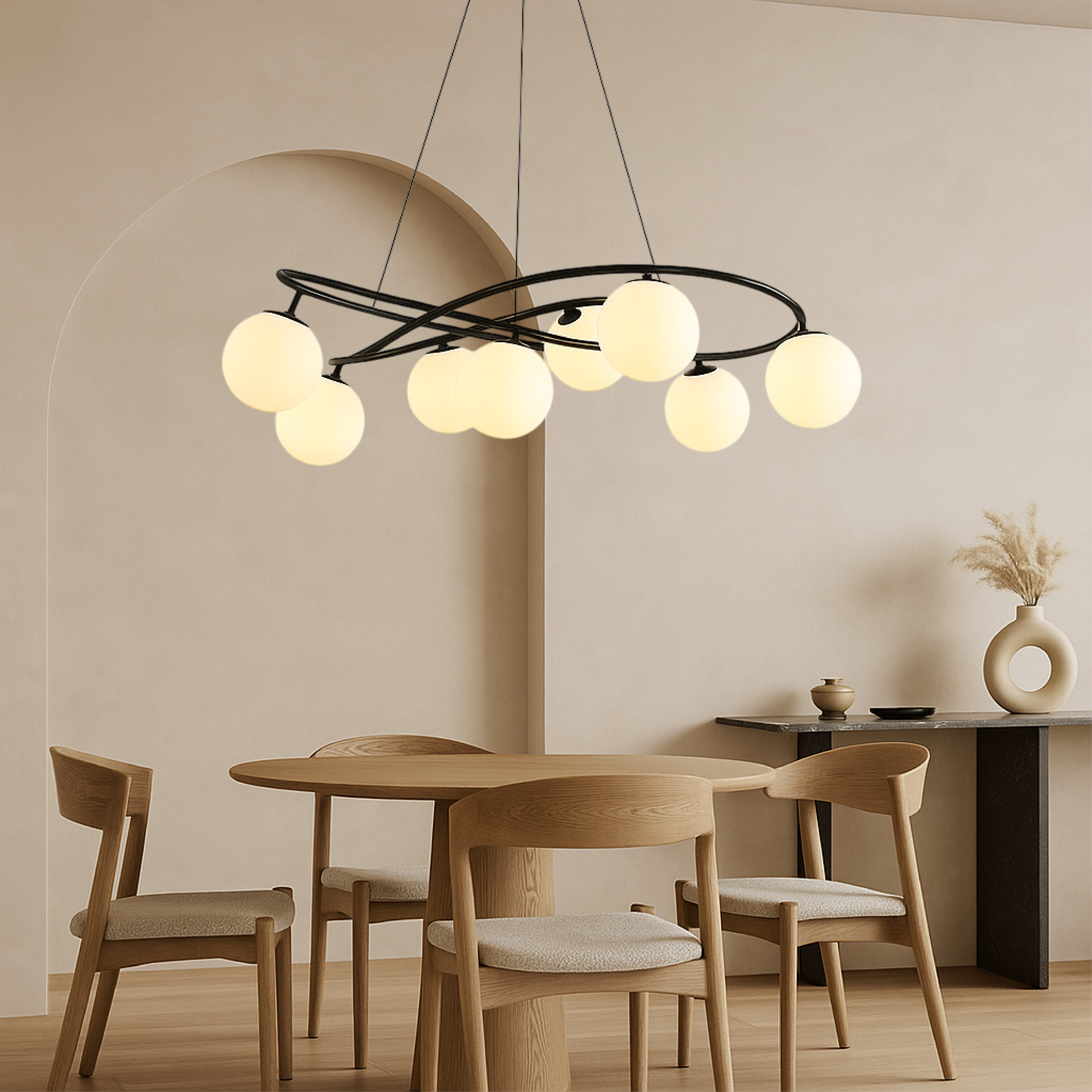Lampadari neri retrò nordici