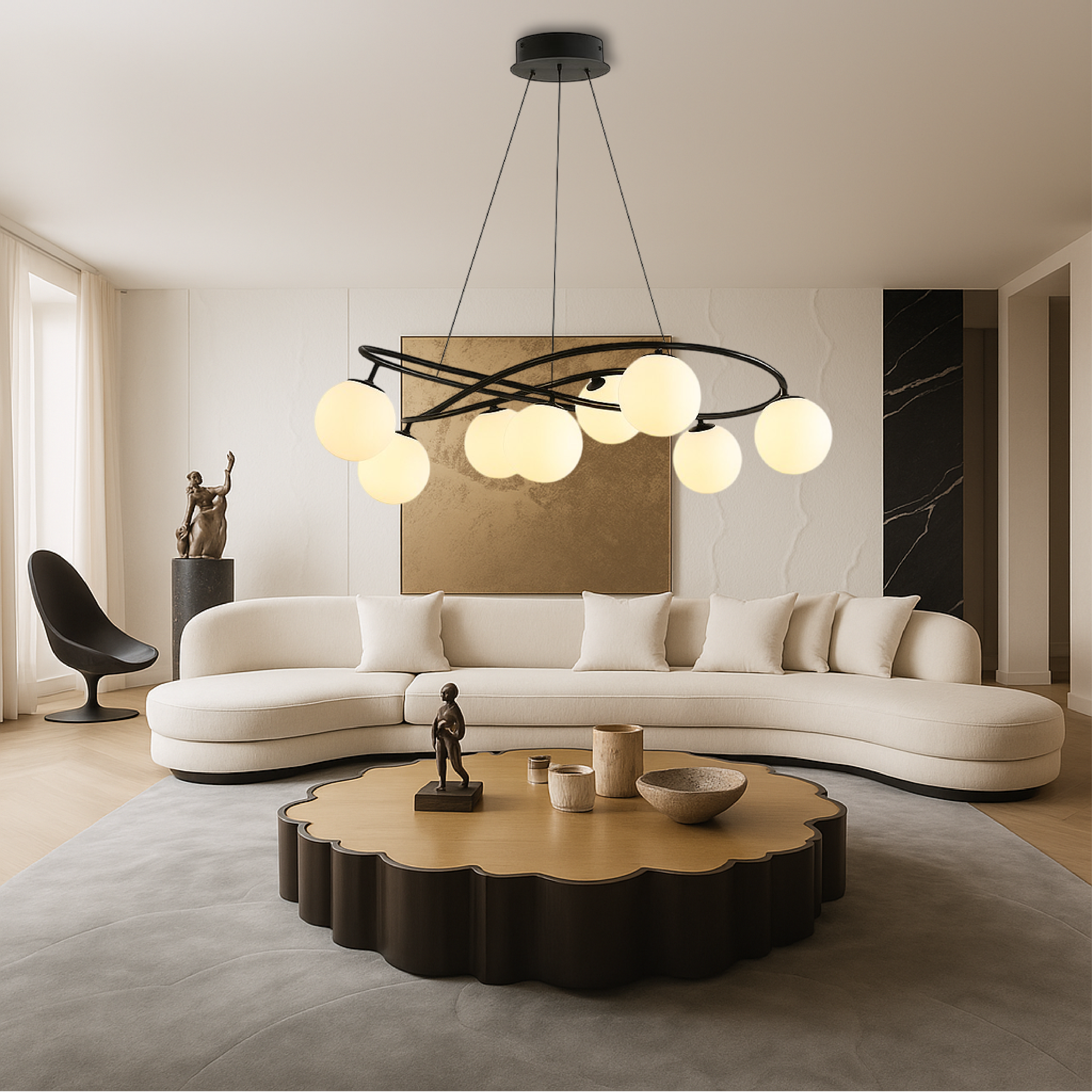 Lampadari neri retrò nordici