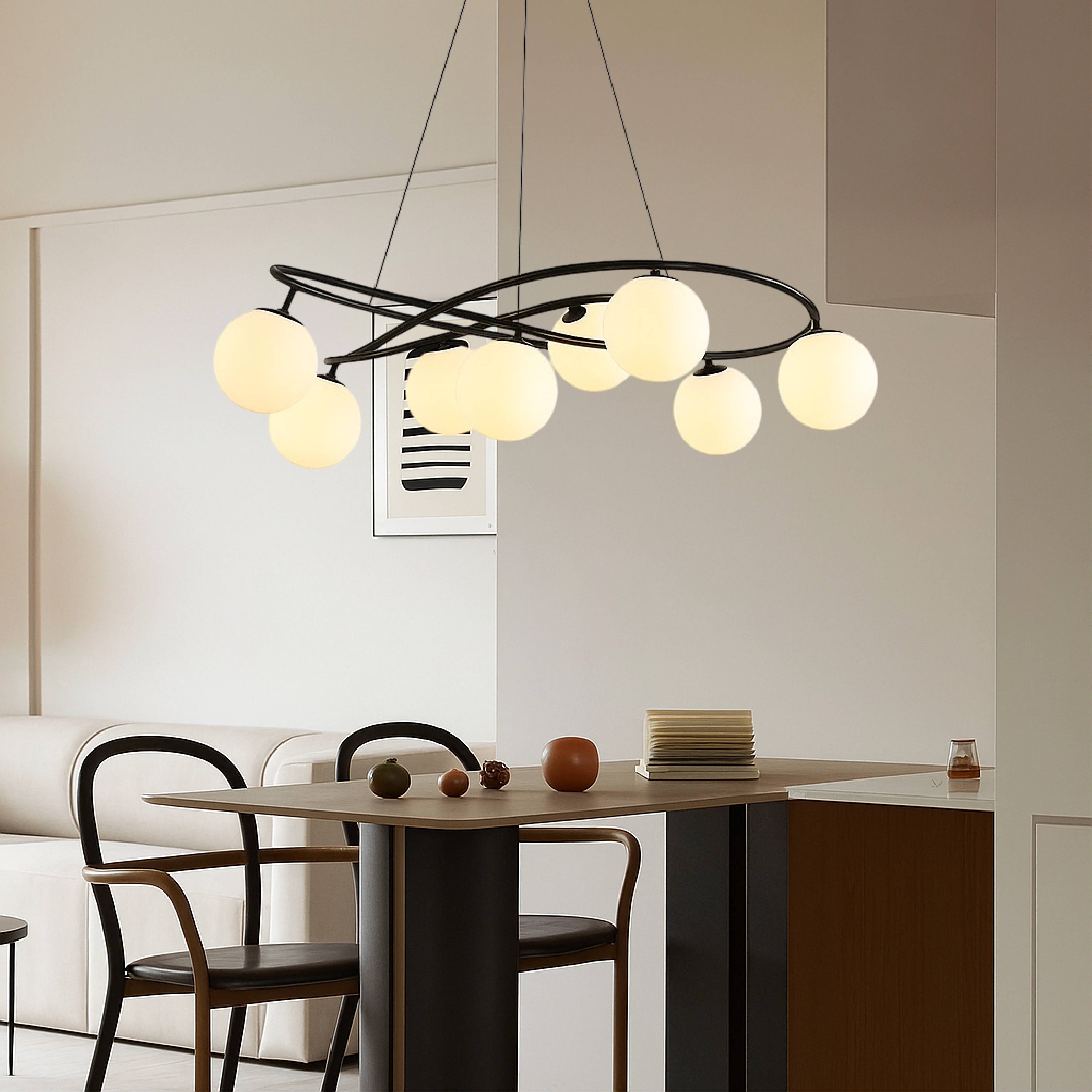 Lampadari neri retrò nordici