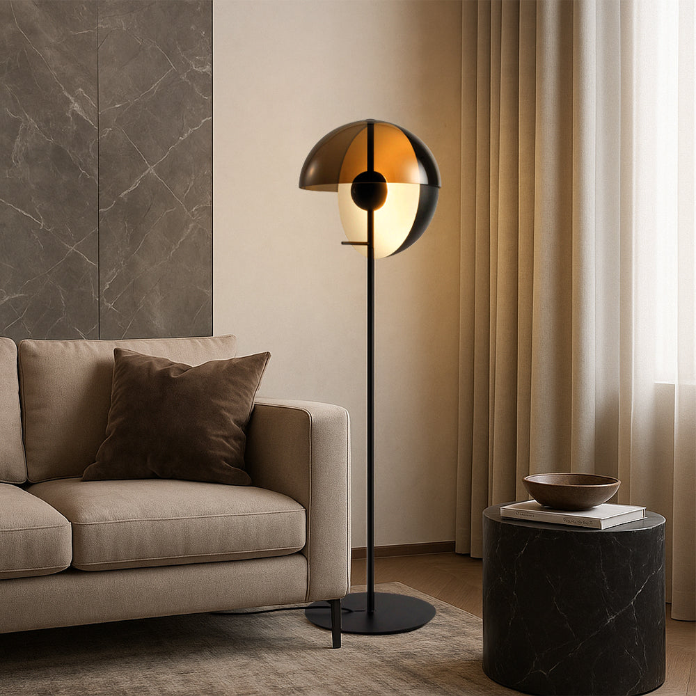 Lampada da terra in vetro Hau