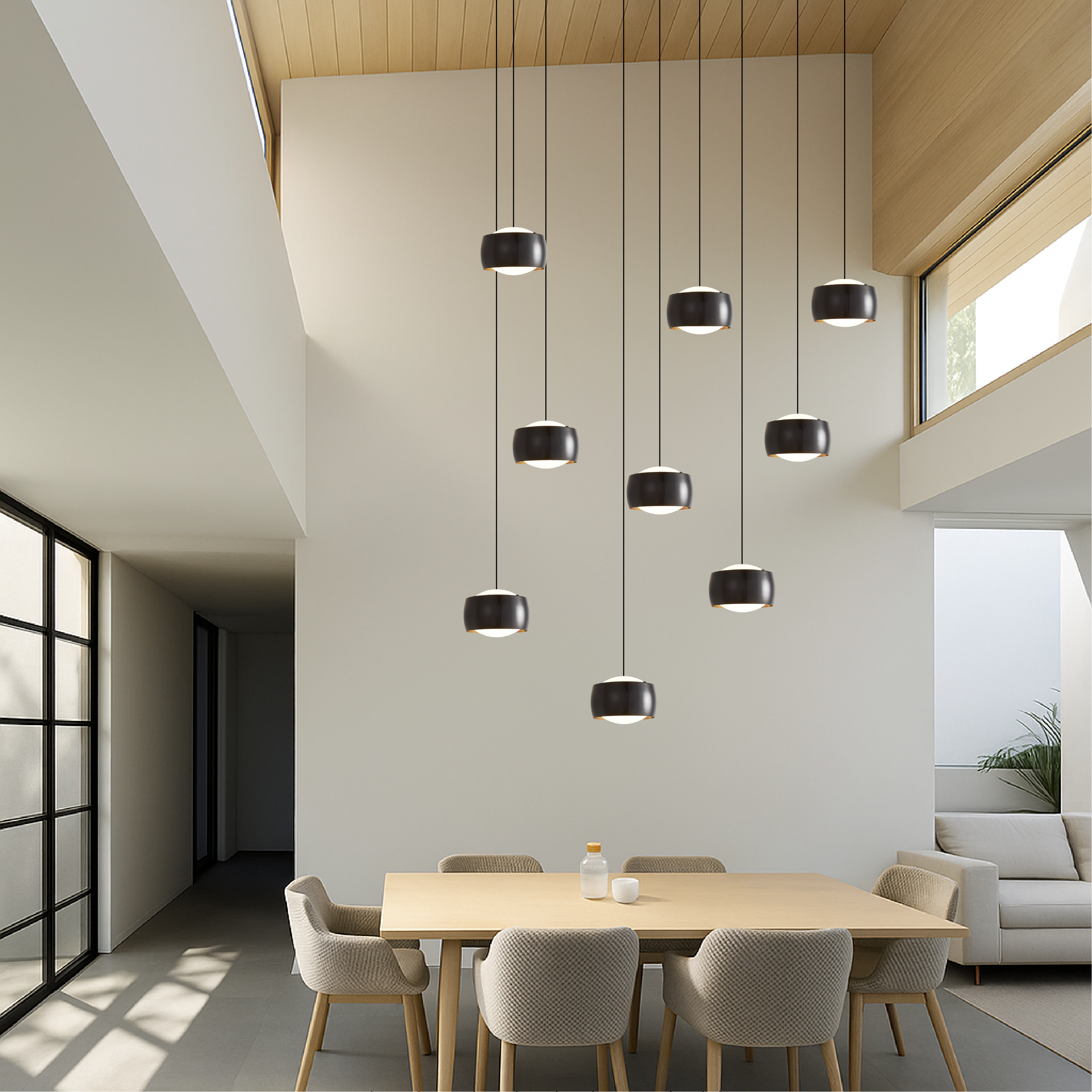 Lampadario nordico a LED per scale