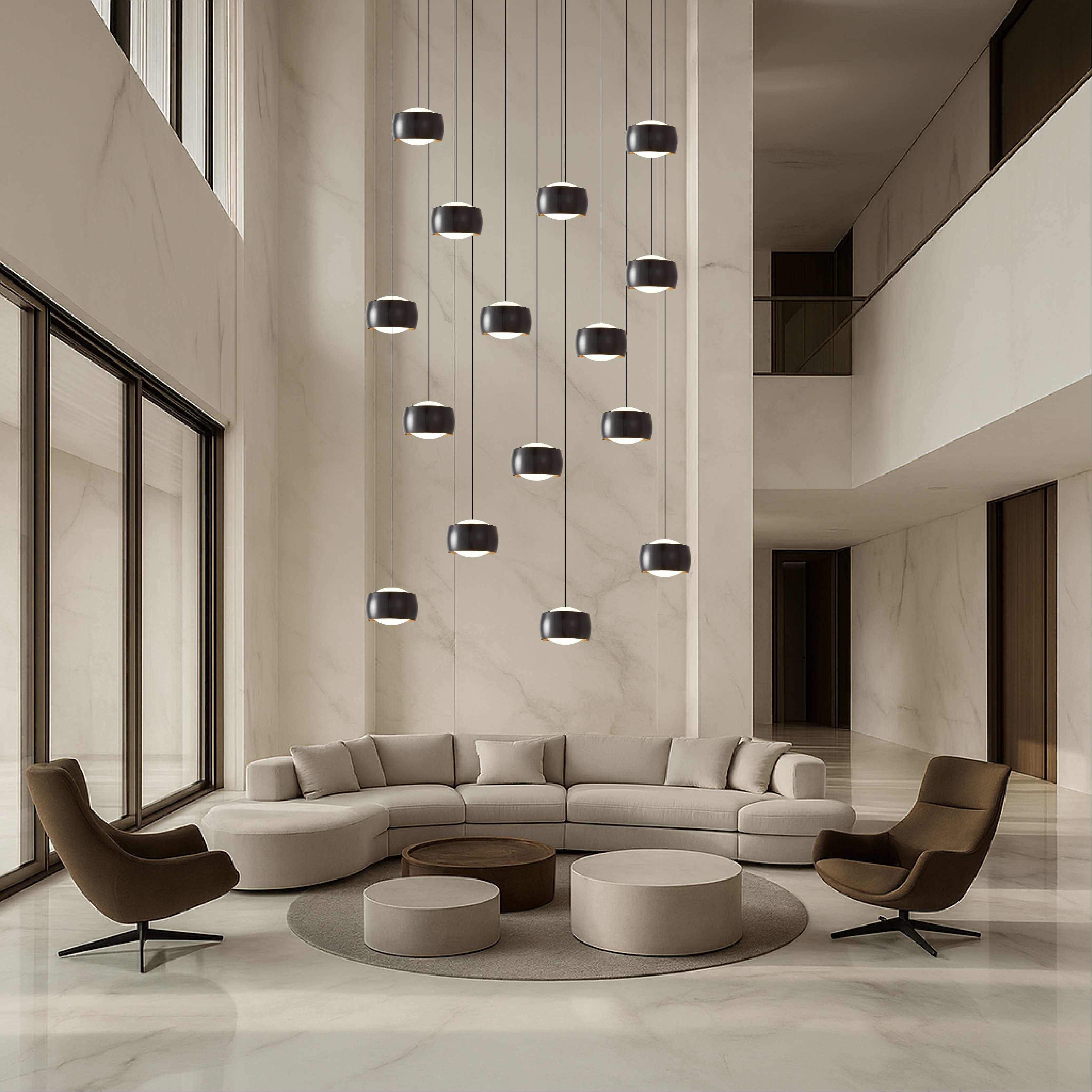 Lampadario nordico a LED per scale