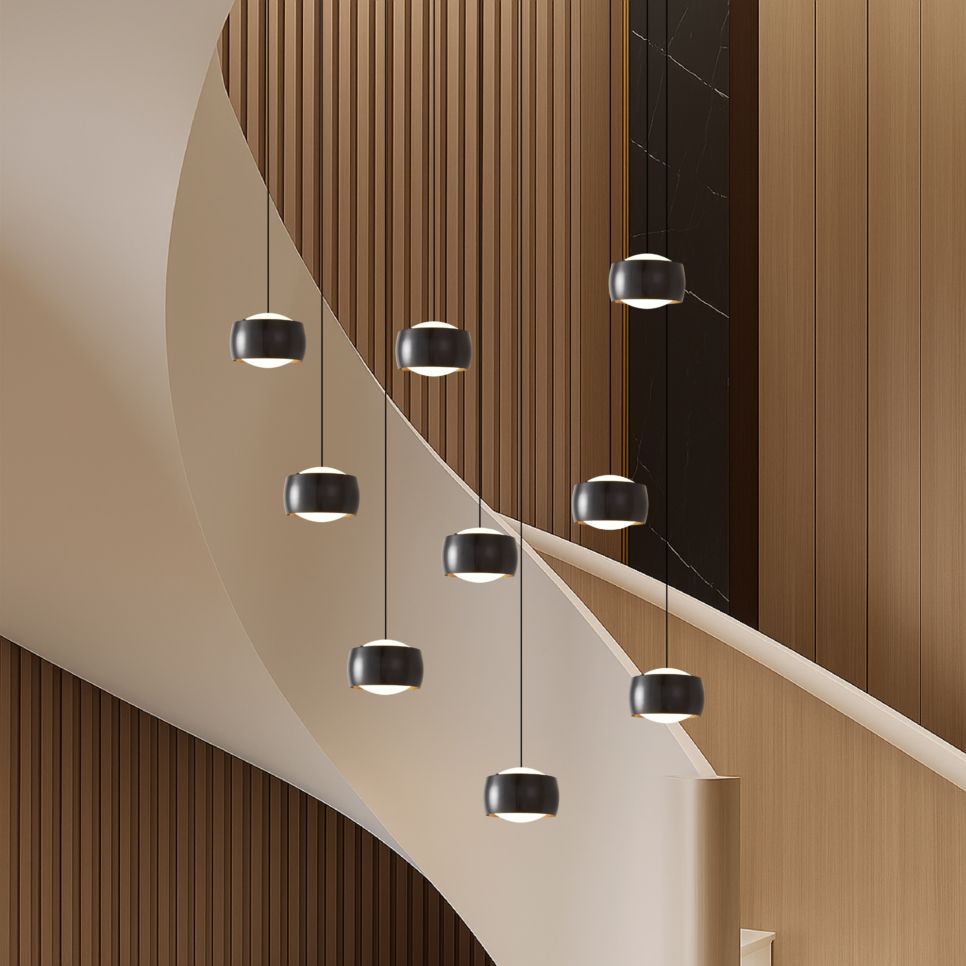 Lampadario nordico a LED per scale